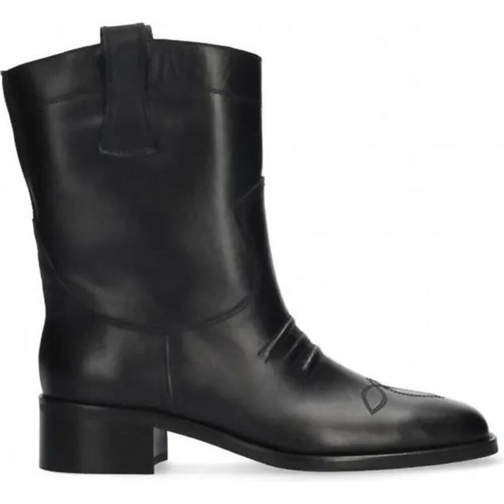 NEW Bibi Lou Briana  Short Western Boot in Black Leather Size 39 US 9